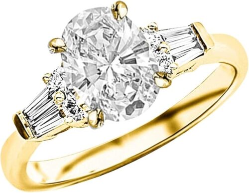 Gold ring with 3 carat diamond